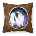 'Caroline'S Treasures Ss8070Pw1414 Japanese Chin Decorative Canvas Fabric Pillow, Large, Multicolor'