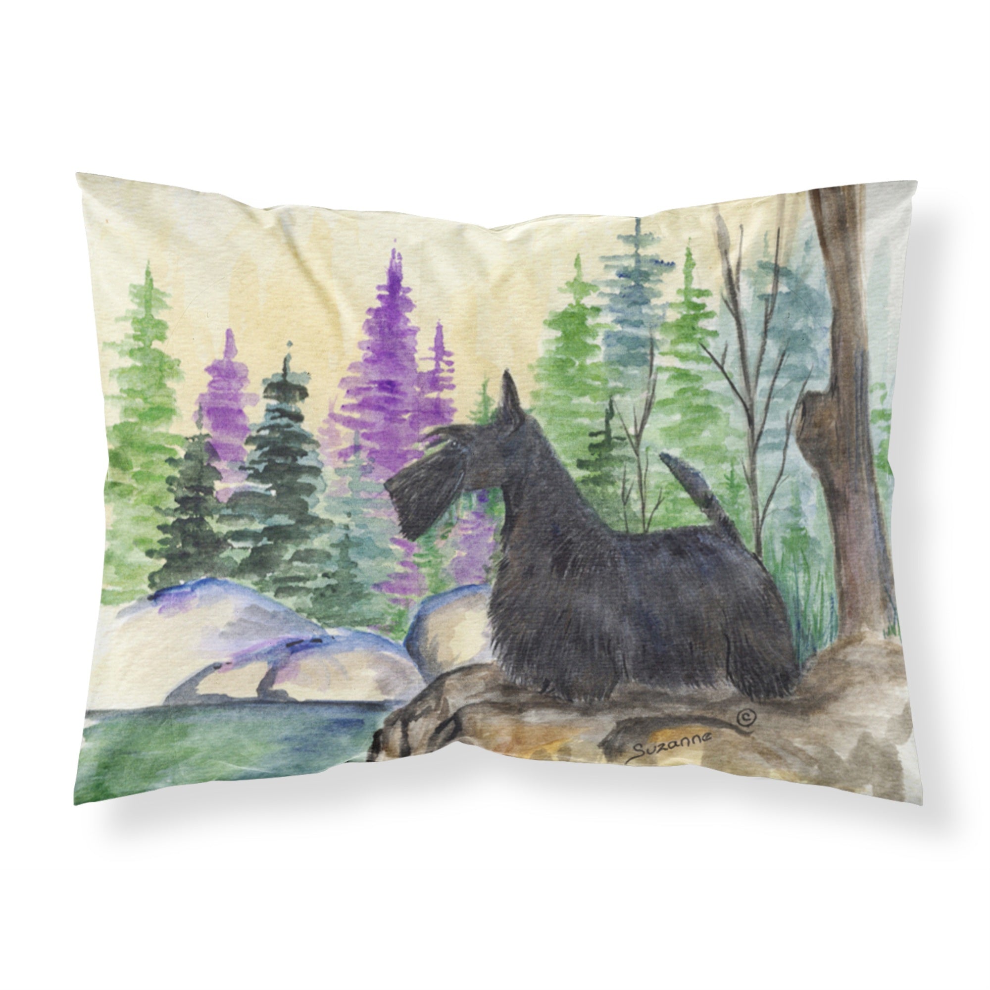 'Caroline'S Treasures Ss8101Pillowcase Scottish Terrier Moisture Wicking Fabric Standard Pillowcase, Large, Multicolor'