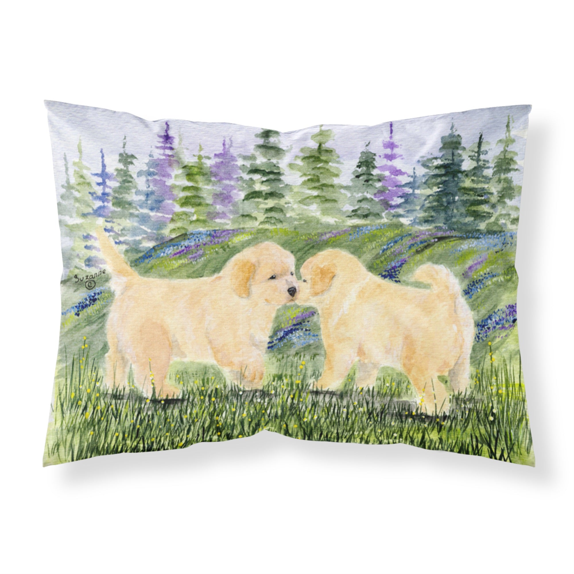 'Caroline'S Treasures Ss8102Pillowcase Golden Retriever Moisture Wicking Fabric Standard Pillowcase, Large, Multicolor'