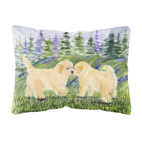 'Caroline'S Treasures Ss8102Pw1216 Golden Retriever Decorative Canvas Fabric Pillow, Large, Multicolor'