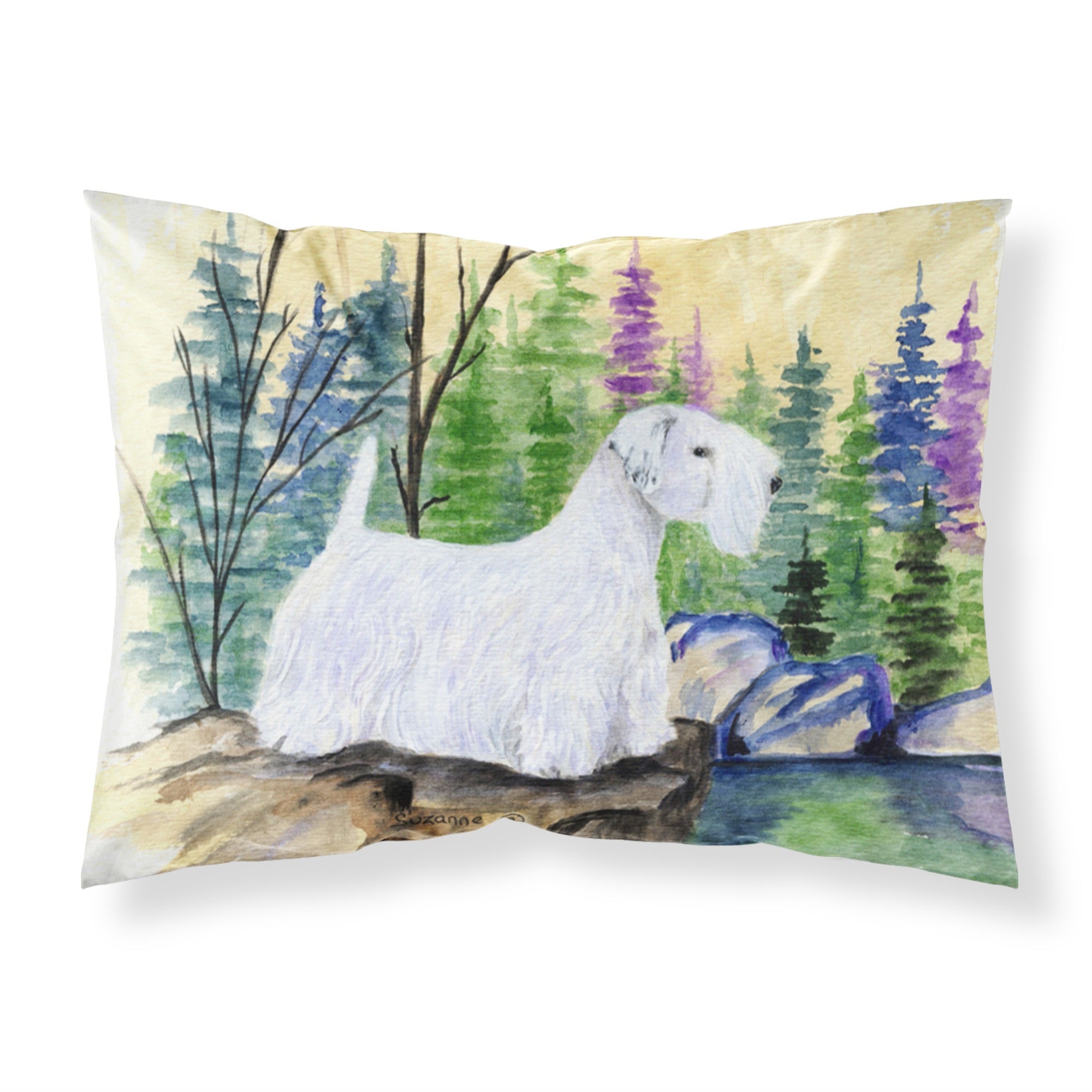 'Caroline'S Treasures Ss8104Pillowcase Sealyham Terrier Moisture Wicking Fabric Standard Pillowcase, Large, Multicolor'