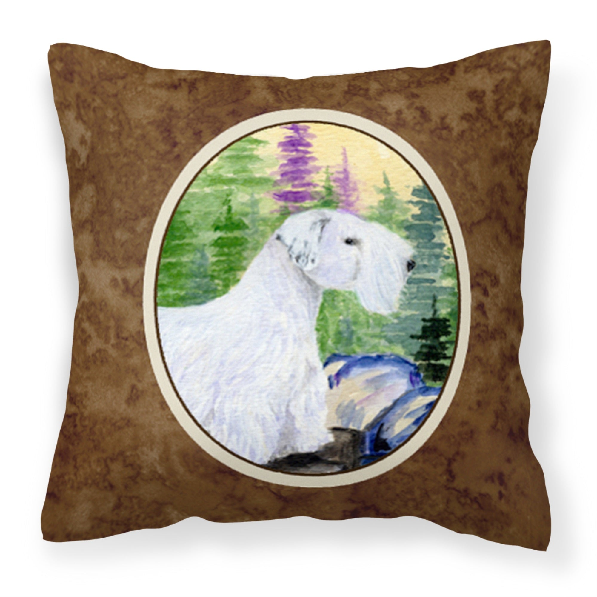 'Caroline'S Treasures Ss8104Pw1414 Sealyham Terrier Decorative Canvas Fabric Pillow, Large, Multicolor'