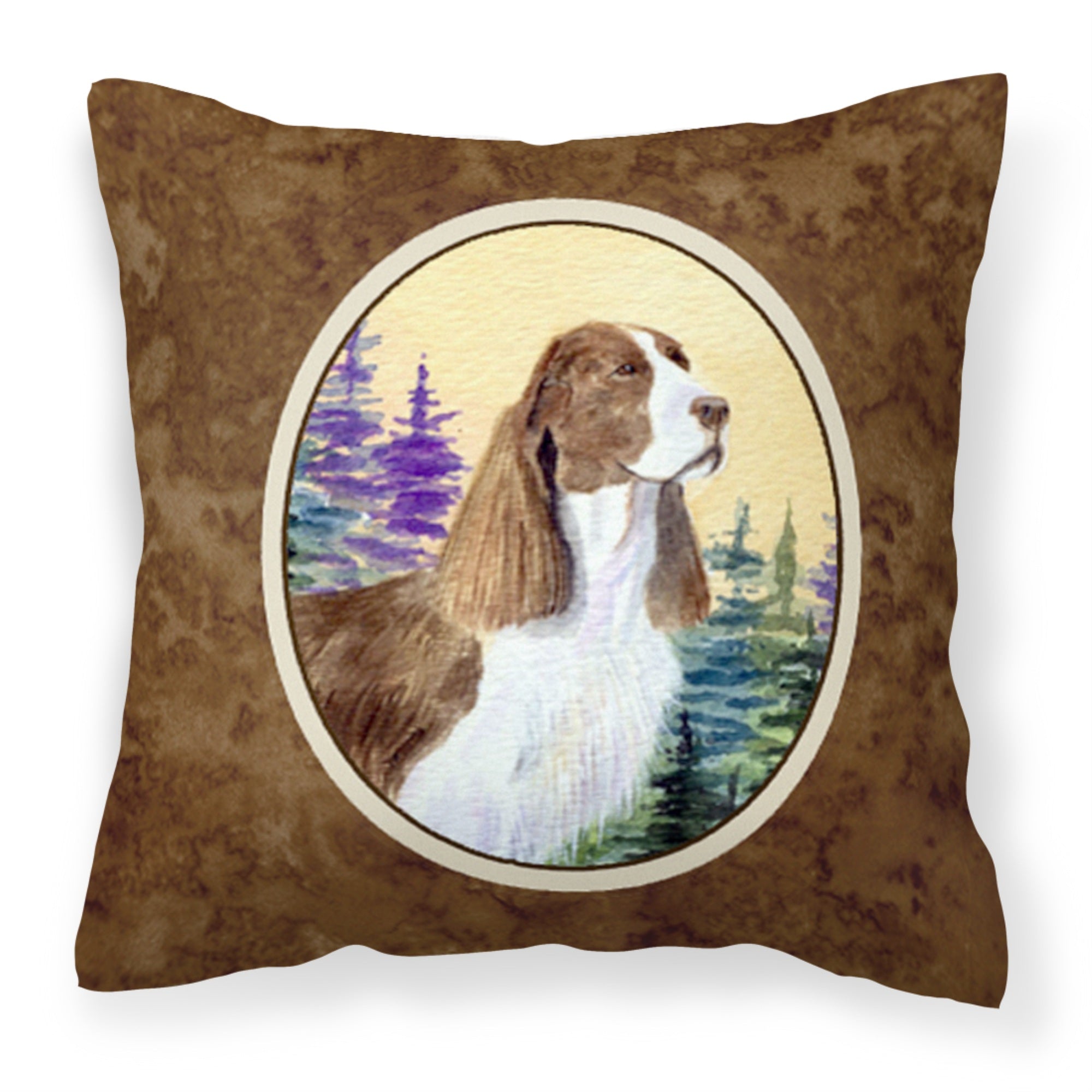 'Caroline'S Treasures Ss8105Pw1414 Springer Spaniel Decorative Canvas Fabric Pillow, Large, Multicolor'