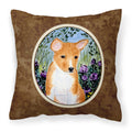 'Caroline'S Treasures Ss8108Pw1414 Basenji Decorative Canvas Fabric Pillow, Large, Multicolor'