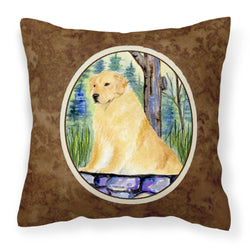 'Caroline'S Treasures Ss8111Pw1414 Golden Retriever Decorative Canvas Fabric Pillow, Large, Multicolor'