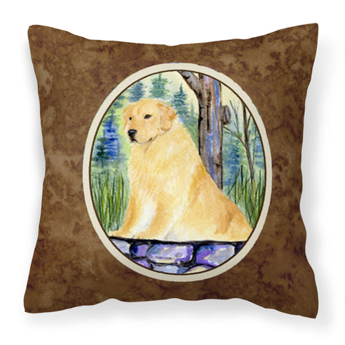 'Caroline'S Treasures Ss8111Pw1414 Golden Retriever Decorative Canvas Fabric Pillow, Large, Multicolor'
