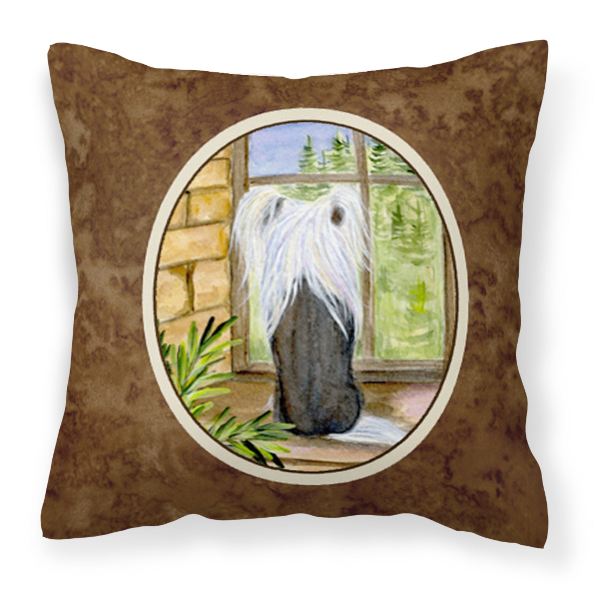 'Caroline'S Treasures Ss8121Pw1414 Chinese Crested Decorative Canvas Fabric Pillow, Large, Multicolor'