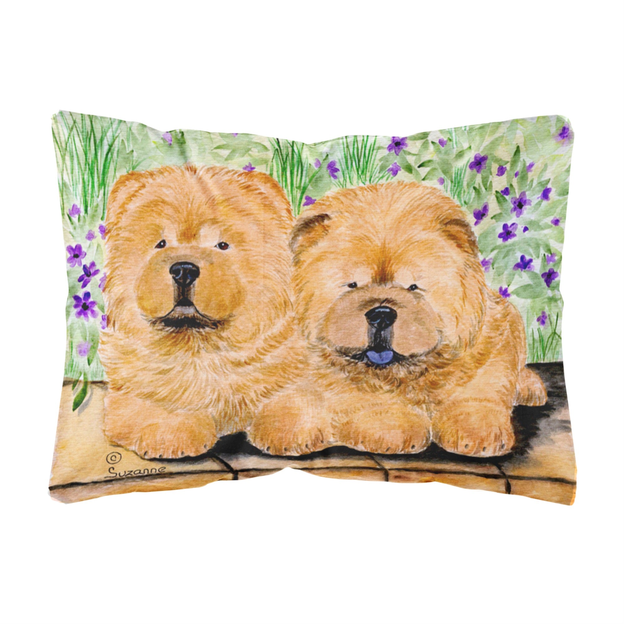 'Caroline'S Treasures Ss8123Pw1216 Chow Chow Decorative Canvas Fabric Pillow, Large, Multicolor'