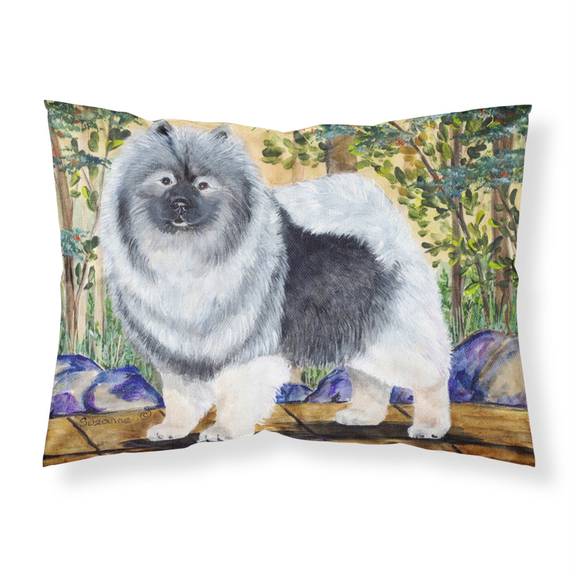 'Caroline'S Treasures Ss8127Pillowcase Keeshond Moisture Wicking Fabric Standard Pillowcase, Large, Multicolor'