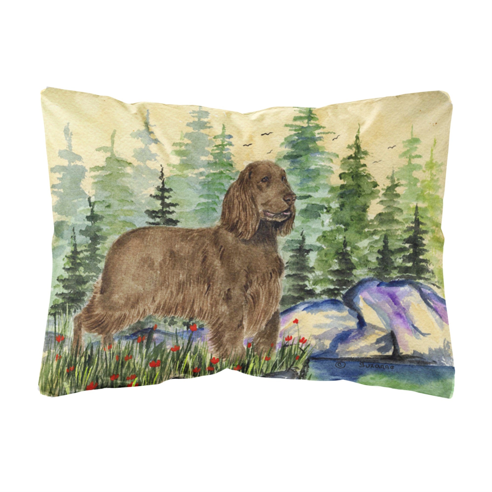 'Caroline'S Treasures Ss8131Pw1216 Field Spaniel Decorative Canvas Fabric Pillow, Large, Multicolor'