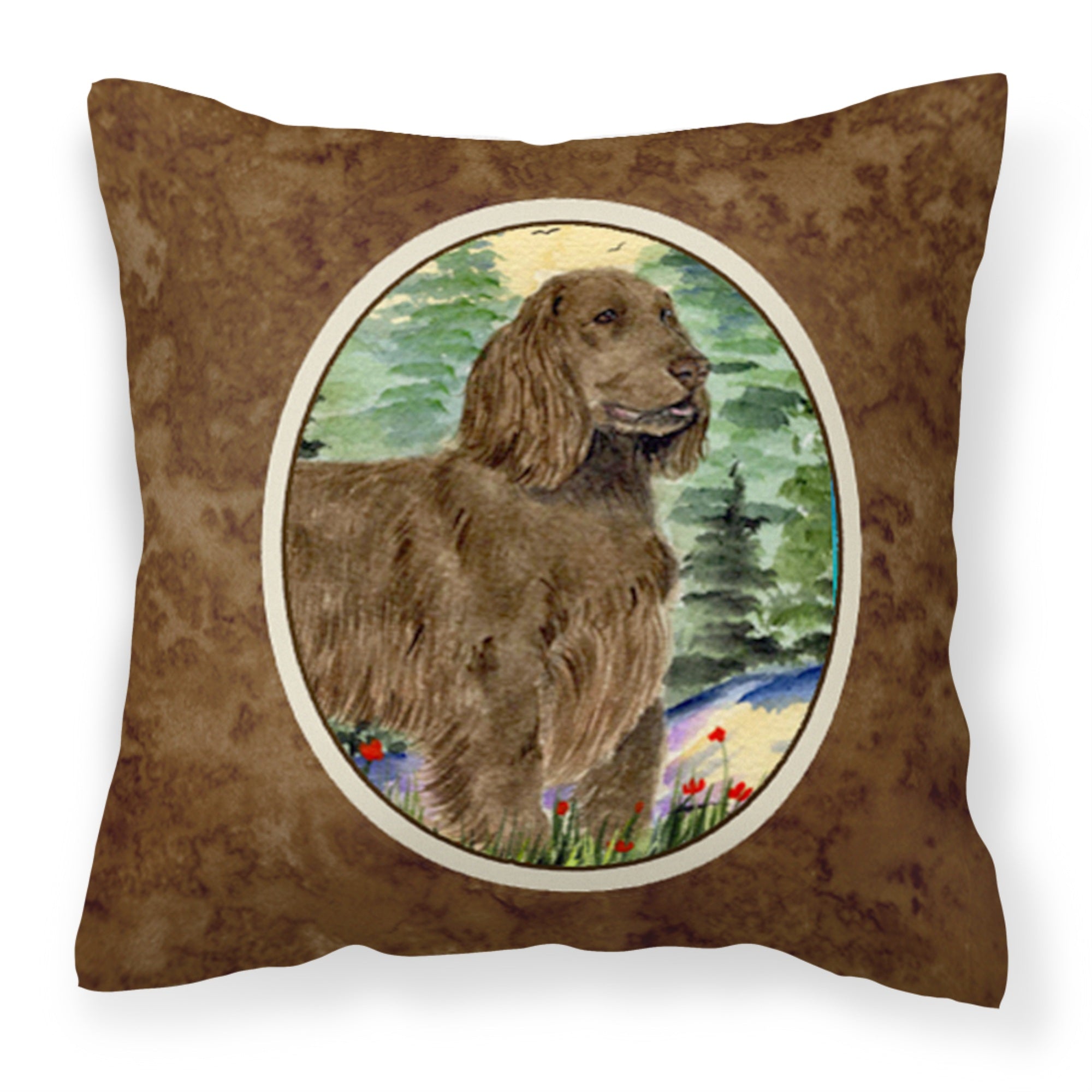 'Caroline'S Treasures Ss8131Pw1414 Field Spaniel Decorative Canvas Fabric Pillow, Large, Multicolor'
