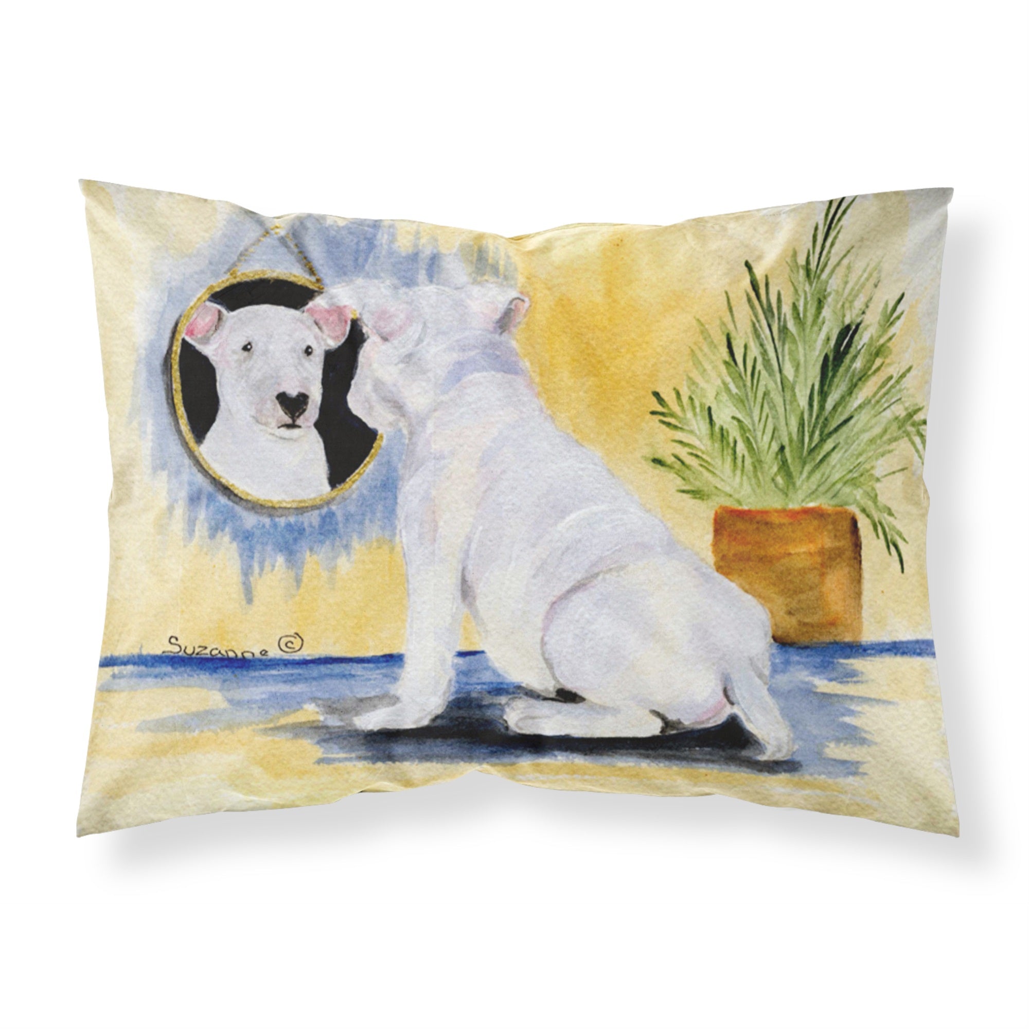 'Caroline'S Treasures Ss8135Pillowcase Bull Terrier Moisture Wicking Fabric Standard Pillowcase, Large, Multicolor'