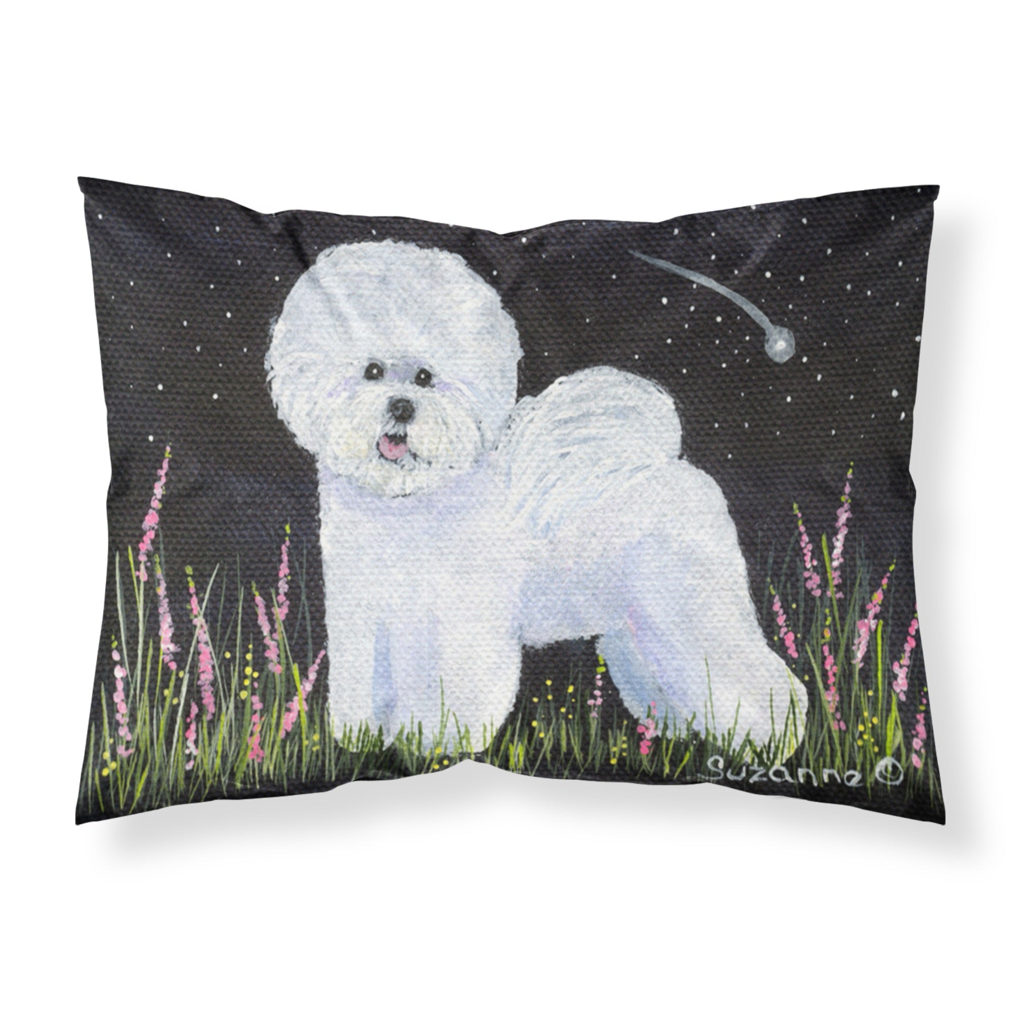 'Caroline'S Treasures Ss8143Pillowcase Bichon Frise Moisture Wicking Fabric Standard Pillowcase, Large, Multicolor'