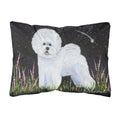 'Caroline'S Treasures Ss8143Pw1216 Bichon Frise Decorative Canvas Fabric Pillow, Large, Multicolor'