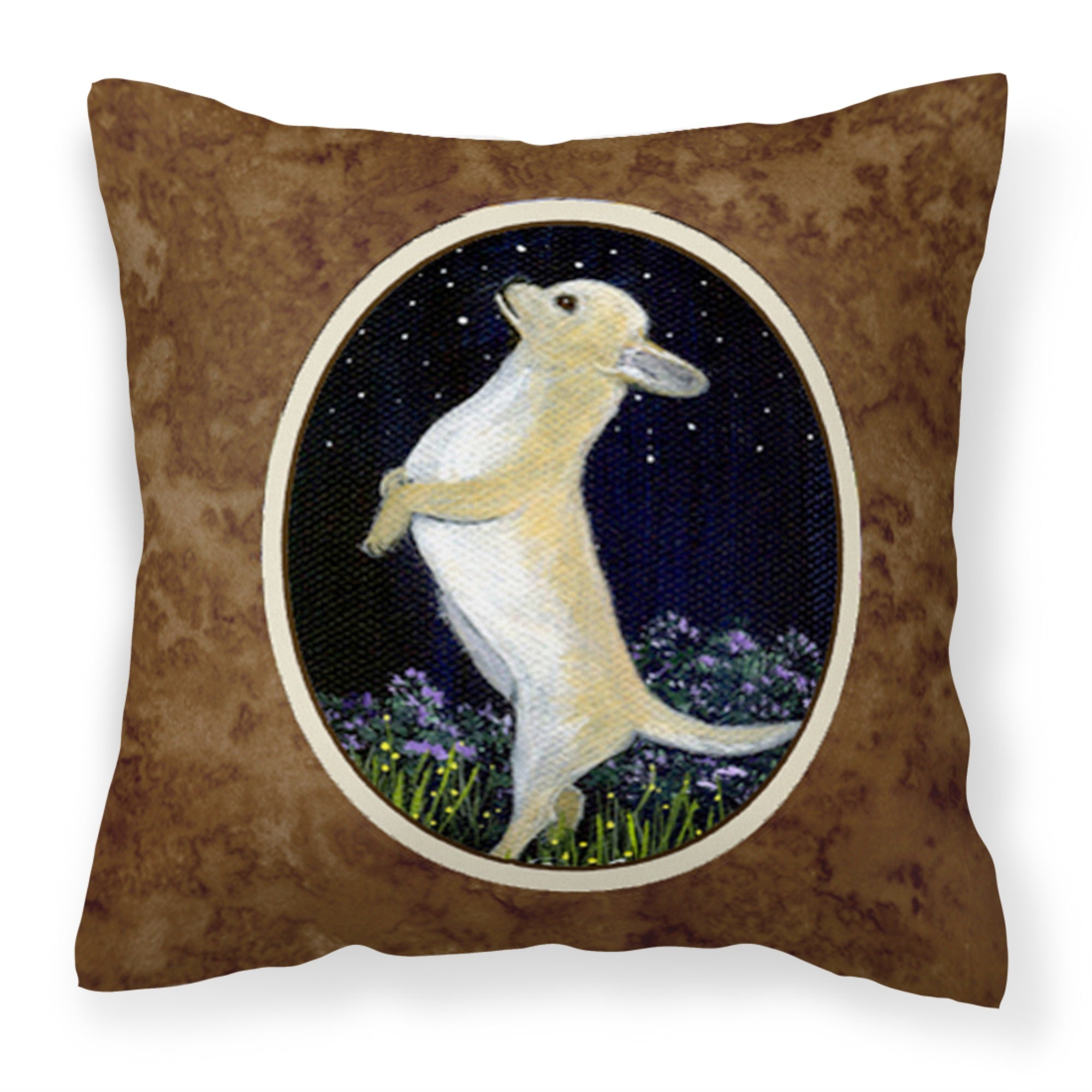 'Caroline'S Treasures Ss8152Pw1414 Chihuahua Decorative Canvas Fabric Pillow, Large, Multicolor'