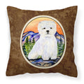 'Caroline'S Treasures Ss8159Pw1414 Westie Decorative Canvas Fabric Pillow, Large, Multicolor'