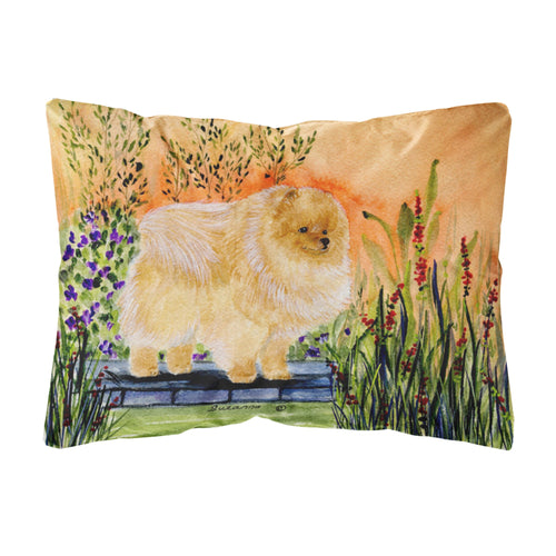 'Caroline'S Treasures Ss8161Pw1216 Pomeranian Decorative Canvas Fabric Pillow, Large, Multicolor'