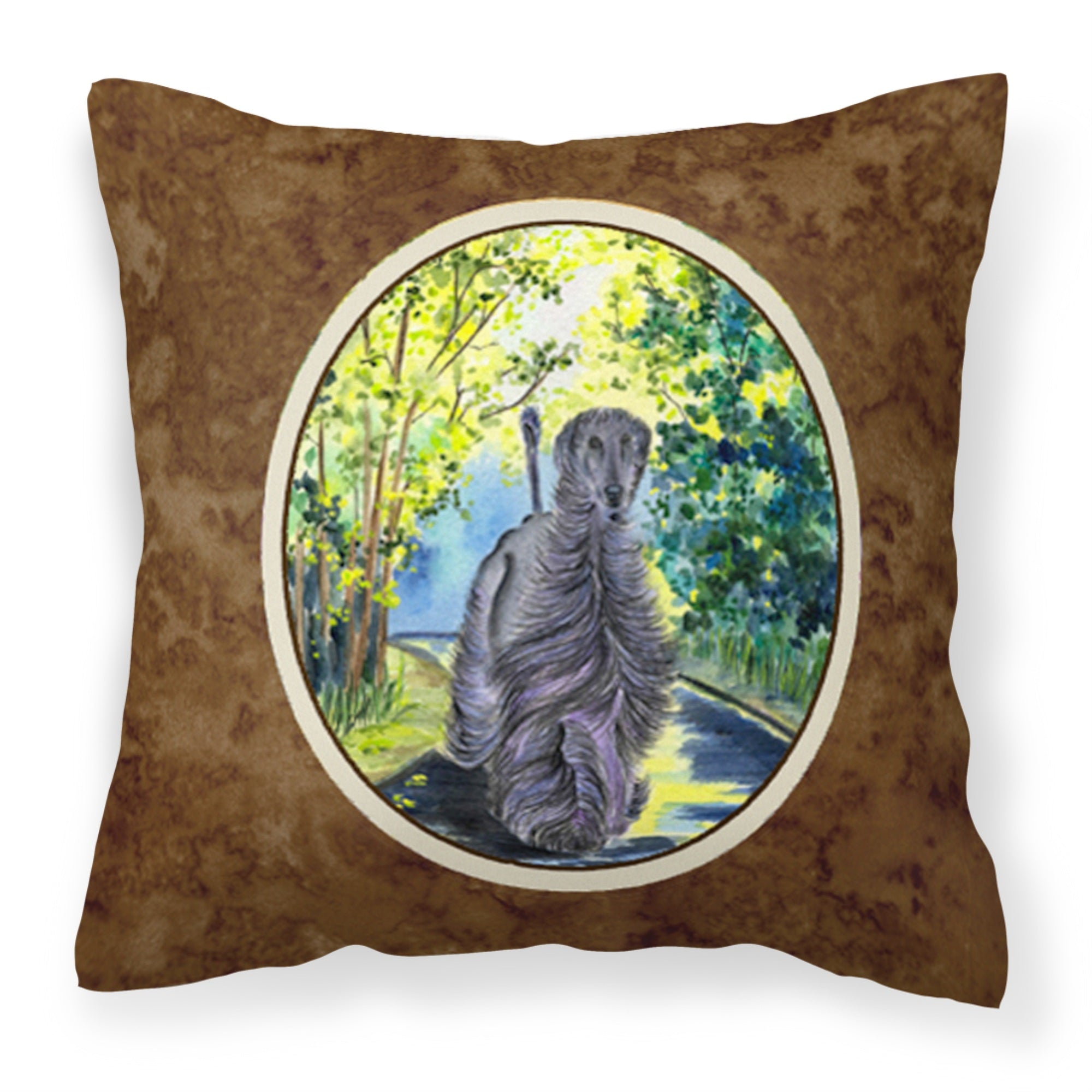 'Caroline'S Treasures Ss8181Pw1414 Afghan Hound Decorative Canvas Fabric Pillow, Large, Multicolor'