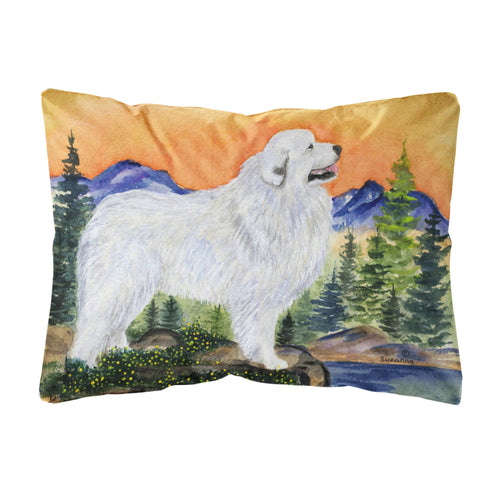 'Caroline'S Treasures Ss8183Pw1216 Great Pyrenees Decorative Canvas Fabric Pillow, Large, Multicolor'