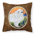'Caroline'S Treasures Ss8183Pw1414 Great Pyrenees Decorative Canvas Fabric Pillow, Large, Multicolor'