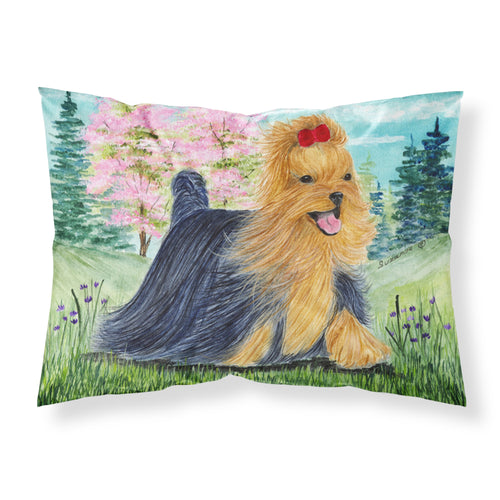 'Caroline'S Treasures Ss8188Pillowcase Yorkie Moisture Wicking Fabric Standard Pillowcase, Large, Multicolor'