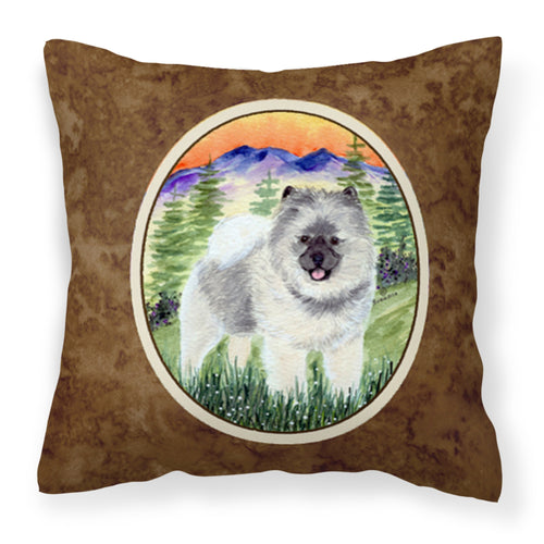 'Caroline'S Treasures Ss8192Pw1414 Keeshond Decorative Canvas Fabric Pillow, Large, Multicolor'