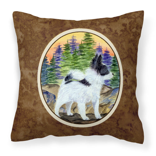 'Caroline'S Treasures Ss8194Pw1414 Papillon Decorative Canvas Fabric Pillow, Large, Multicolor'