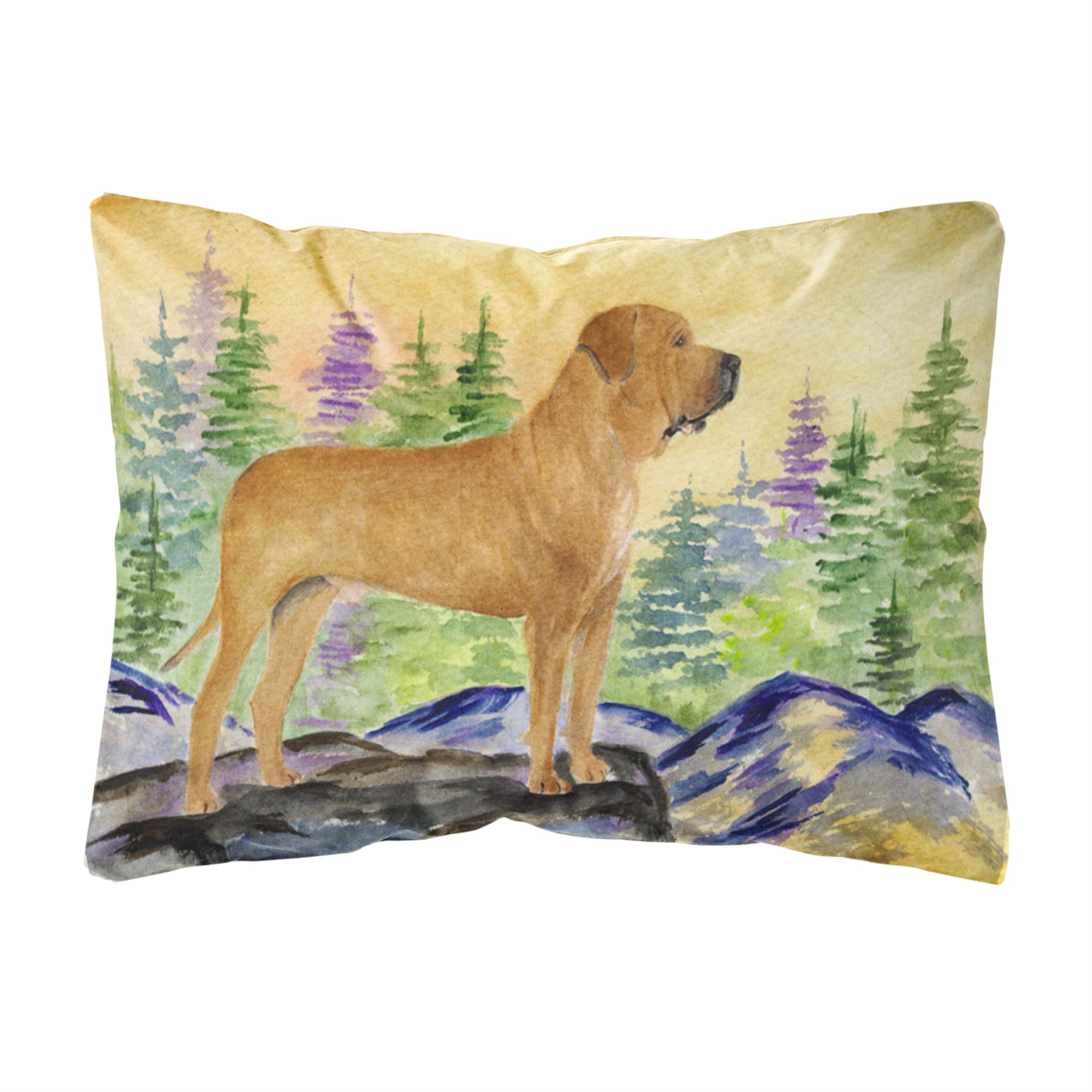 'Caroline'S Treasures Ss8195Pw1216 Tosa Inu Decorative Canvas Fabric Pillow, Large, Multicolor'