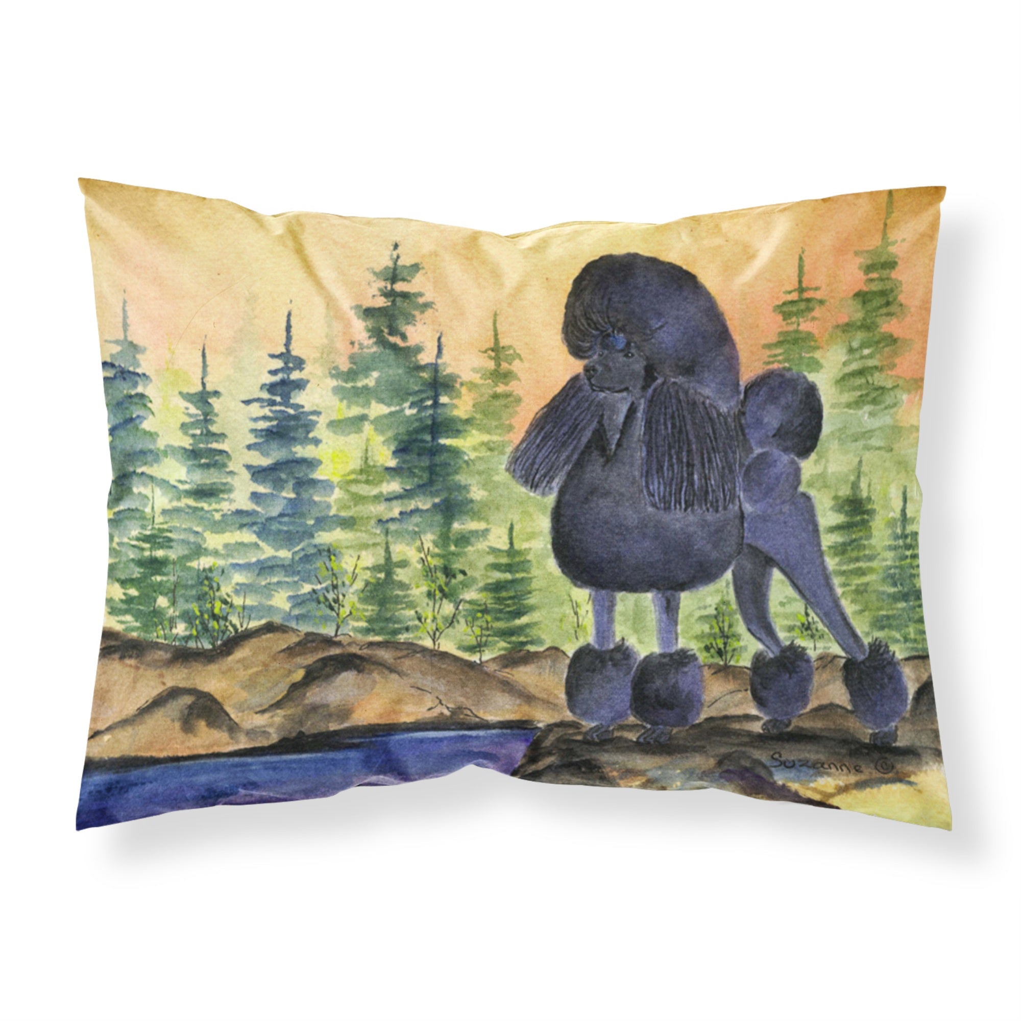 'Caroline'S Treasures Ss8196Pillowcase Poodle Moisture Wicking Fabric Standard Pillowcase, Large, Multicolor'