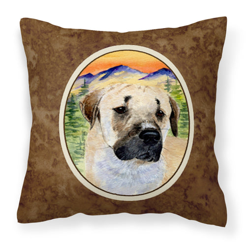 'Caroline'S Treasures Ss8197Pw1414 Anatolian Shepherd Decorative Canvas Fabric Pillow, Large, Multicolor'