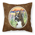 'Caroline'S Treasures Ss8199Pw1414 Boxer Decorative Canvas Fabric Pillow, Large, Multicolor'