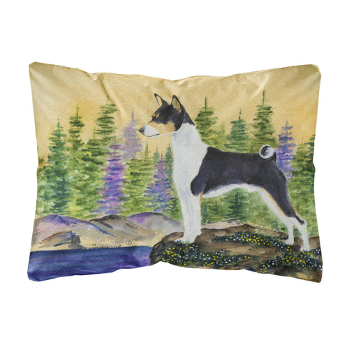 'Caroline'S Treasures Ss8201Pw1216 Basenji Decorative Canvas Fabric Pillow, Large, Multicolor'