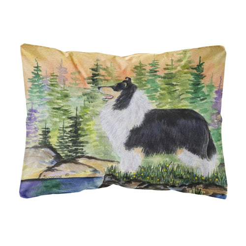 'Caroline'S Treasures Ss8203Pw1216 Collie Decorative Canvas Fabric Pillow, Large, Multicolor'