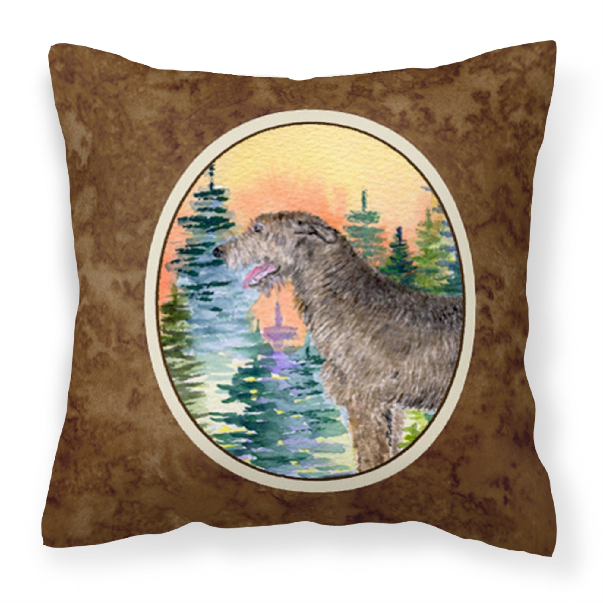 'Caroline'S Treasures Ss8205Pw1414 Irish Wolfhound Decorative Canvas Fabric Pillow, Large, Multicolor'