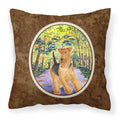 'Caroline'S Treasures Ss8208Pw1414 Airedale Decorative Canvas Fabric Pillow, Large, Multicolor'