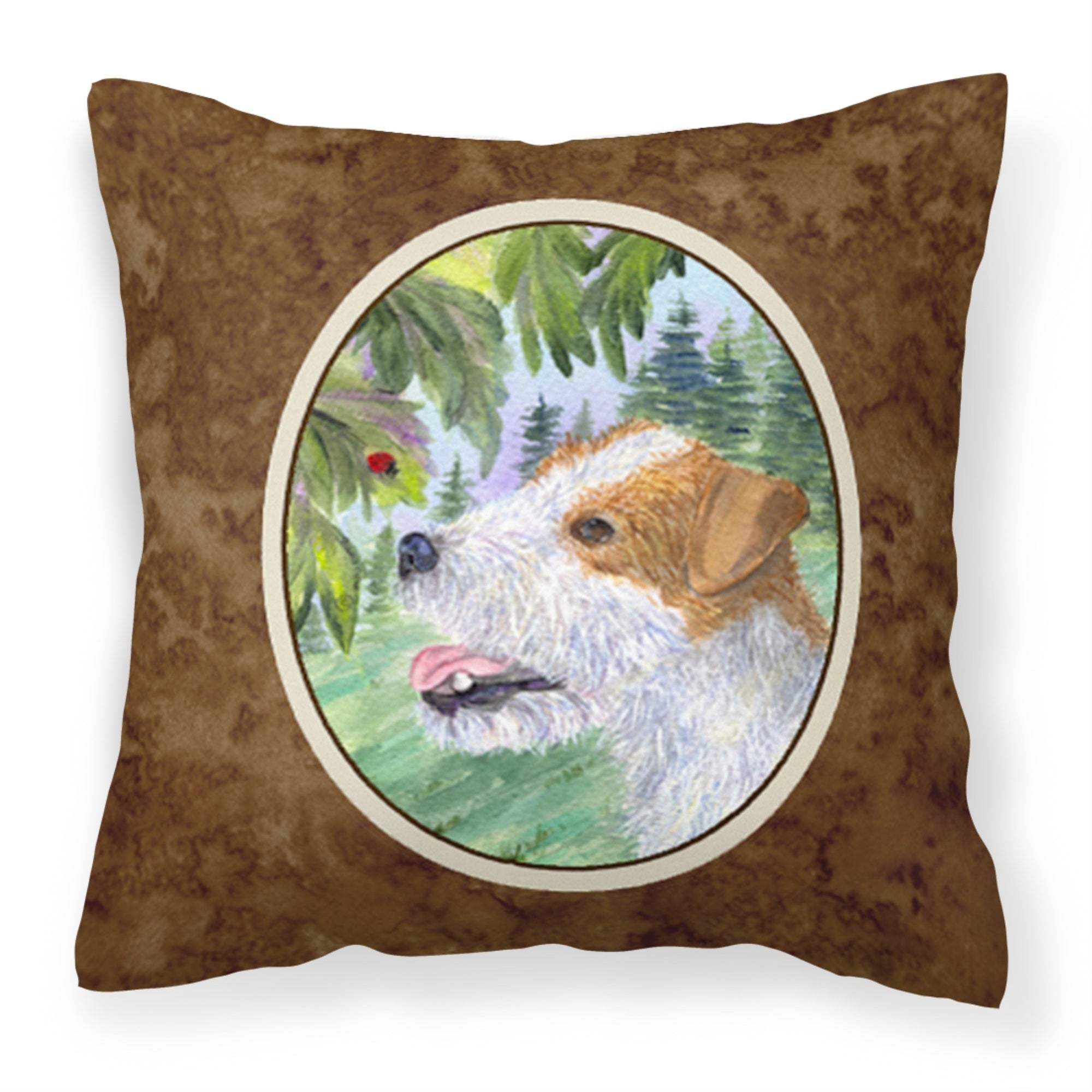 'Caroline'S Treasures Ss8211Pw1414 Jack Russell Terrier Decorative Canvas Fabric Pillow, Large, Multicolor'