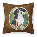 'Caroline'S Treasures Ss8216Pw1414 Entlebucher Mountain Dog Decorative Canvas Fabric Pillow, Large, Multicolor'