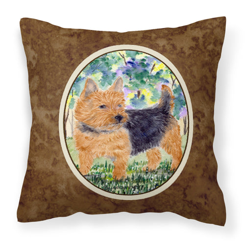 'Caroline'S Treasures Ss8218Pw1414 Norwich Terrier Decorative Canvas Fabric Pillow, Large, Multicolor'