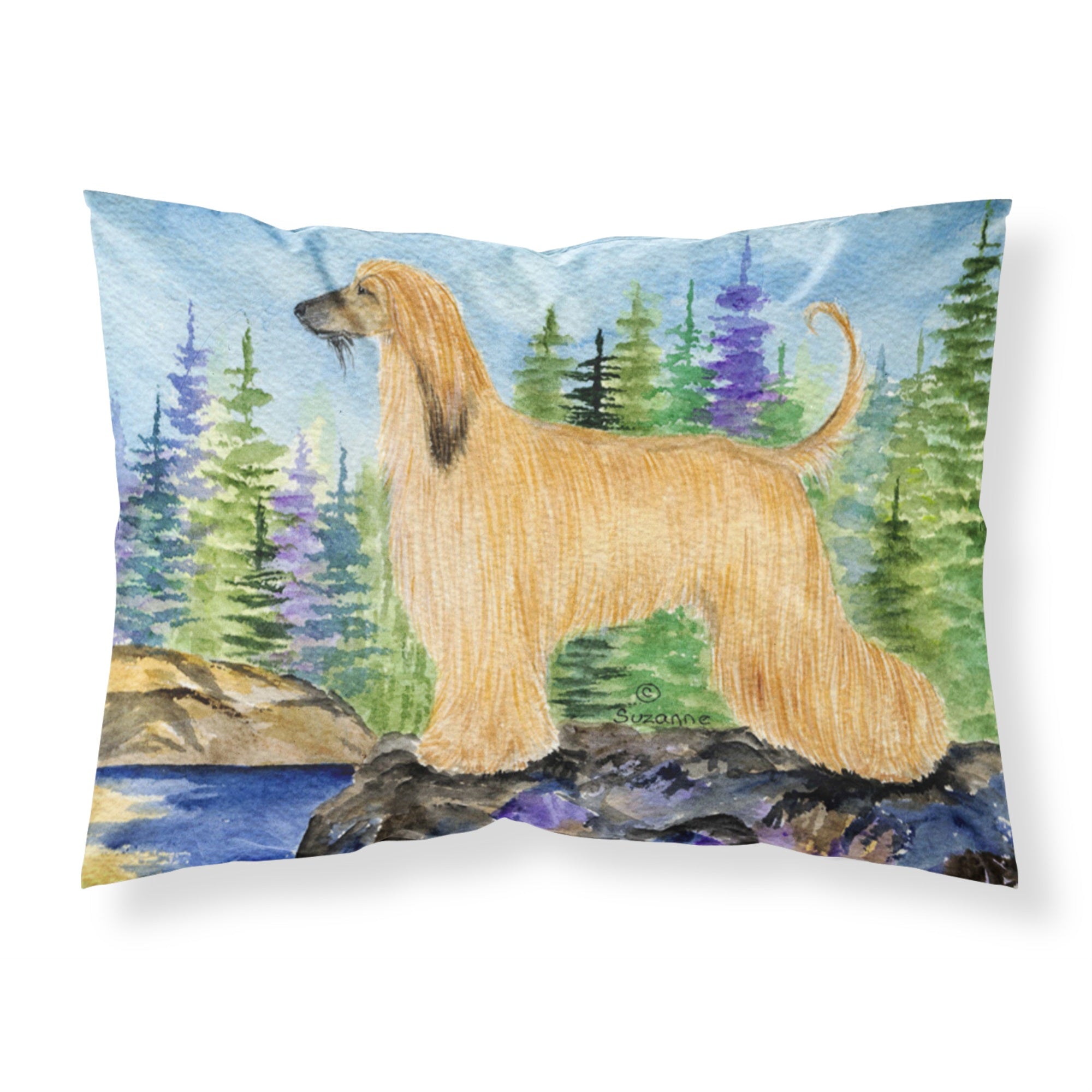'Caroline'S Treasures Ss8220Pillowcase Afghan Hound Moisture Wicking Fabric Standard Pillowcase, Large, Multicolor'
