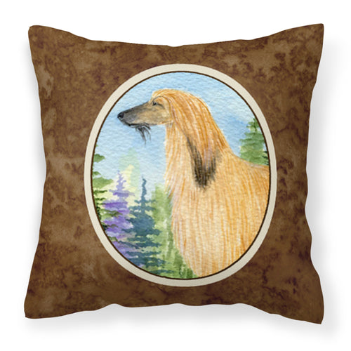 'Caroline'S Treasures Ss8220Pw1414 Afghan Hound Decorative Canvas Fabric Pillow, Large, Multicolor'