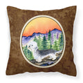 'Caroline'S Treasures Ss8222Pw1414 Dandie Dinmont Terrier Decorative Canvas Fabric Pillow, Large, Multicolor'