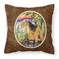 'Caroline'S Treasures Ss8228Pw1414 Welsh Terrier Decorative Canvas Fabric Pillow, Large, Multicolor'