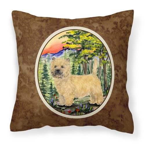 'Caroline'S Treasures Ss8229Pw1414 Cairn Terrier Decorative Canvas Fabric Pillow, Large, Multicolor'