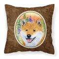 'Caroline'S Treasures Ss8234Pw1414 Shiba Inu Decorative Canvas Fabric Pillow, Large, Multicolor'