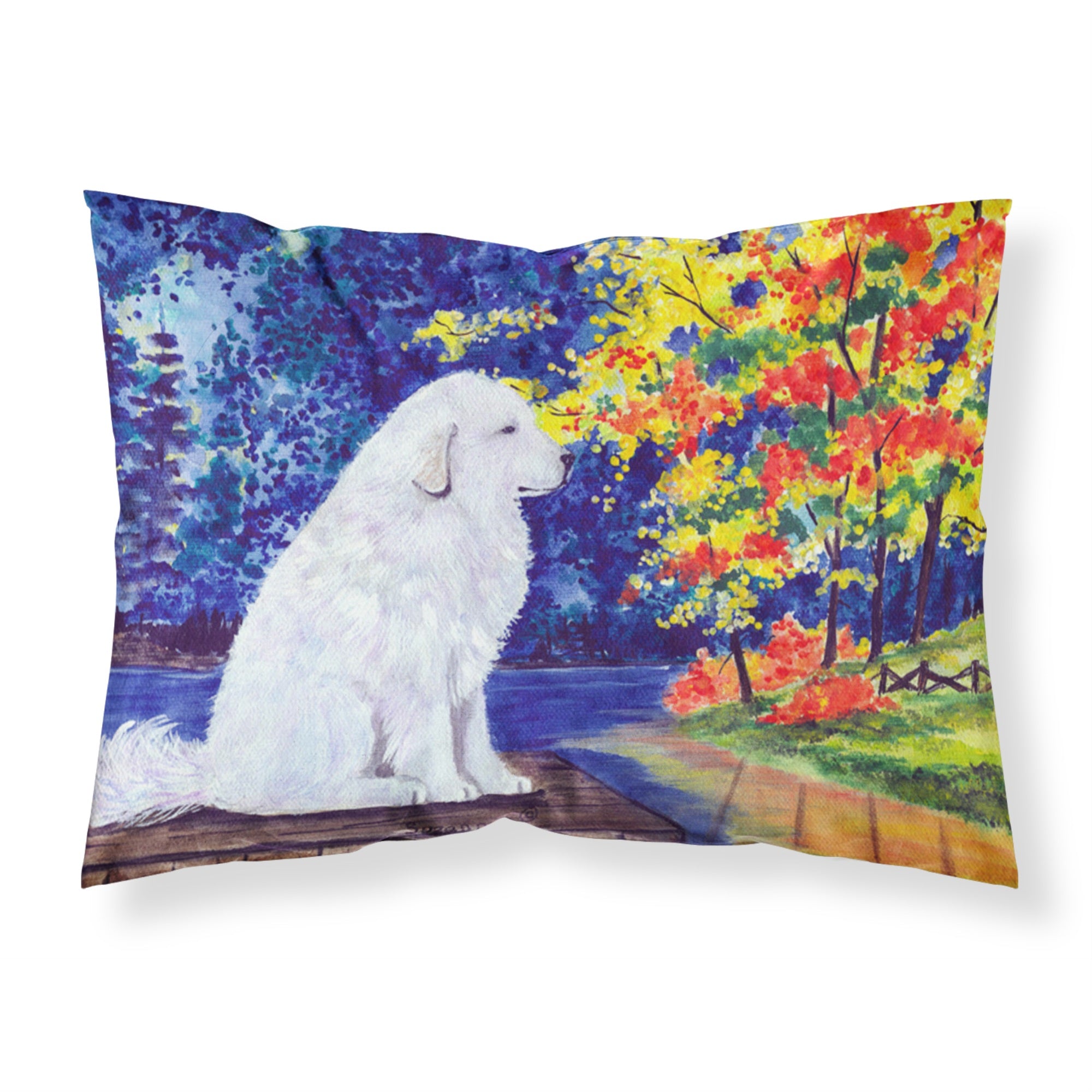 'Caroline'S Treasures Ss8240Pillowcase Great Pyrenees Moisture Wicking Fabric Standard Pillowcase, Large, Multicolor'