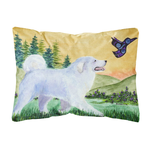 'Caroline'S Treasures Ss8241Pw1216 Great Pyrenees Decorative Canvas Fabric Pillow, Large, Multicolor'