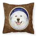 'Caroline'S Treasures Ss8242Pw1414 Great Pyrenees Decorative Canvas Fabric Pillow, Large, Multicolor'