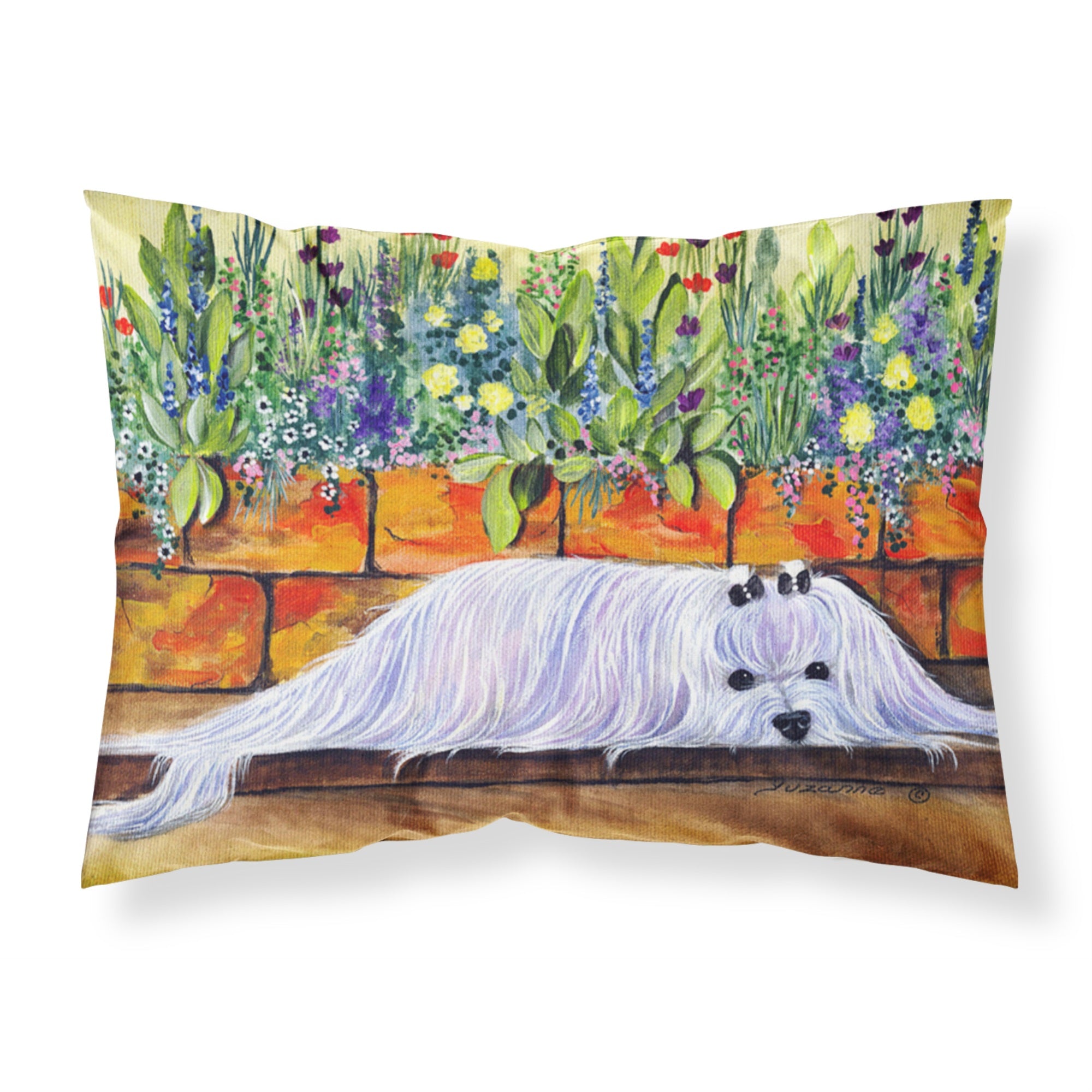 'Caroline'S Treasures Ss8248Pillowcase Maltese Moisture Wicking Fabric Standard Pillowcase, Large, Multicolor'