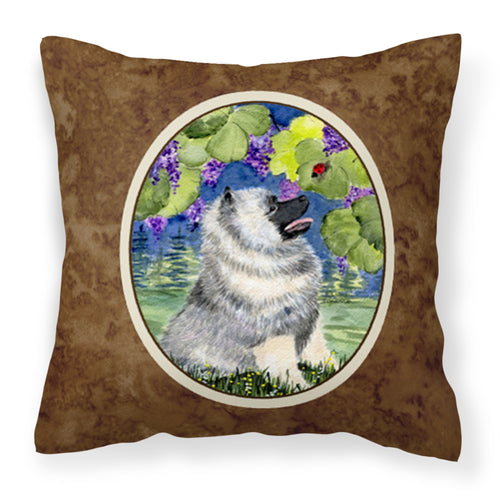 'Caroline'S Treasures Ss8249Pw1414 Keeshond Decorative Canvas Fabric Pillow, Large, Multicolor'