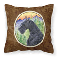 'Caroline'S Treasures Ss8256Pw1414 Schnauzer Decorative Canvas Fabric Pillow, Large, Multicolor'